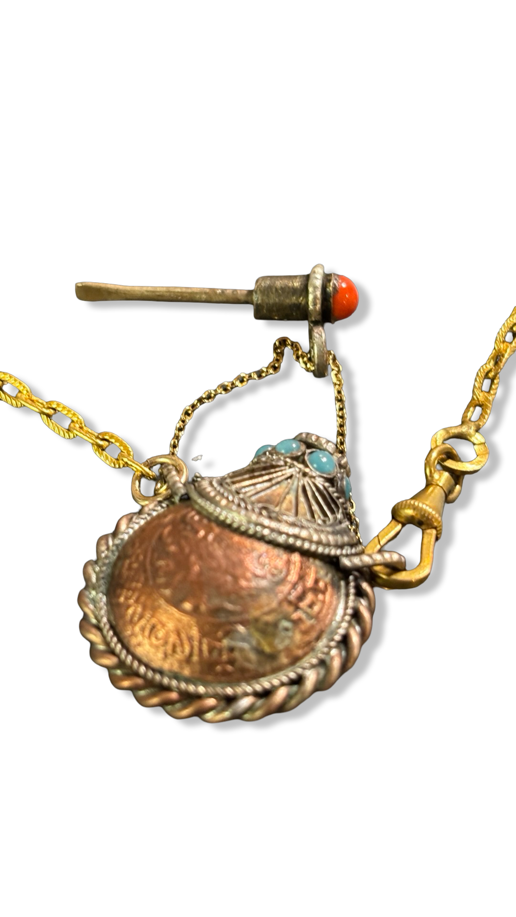 Sautoir et fiole népalaise