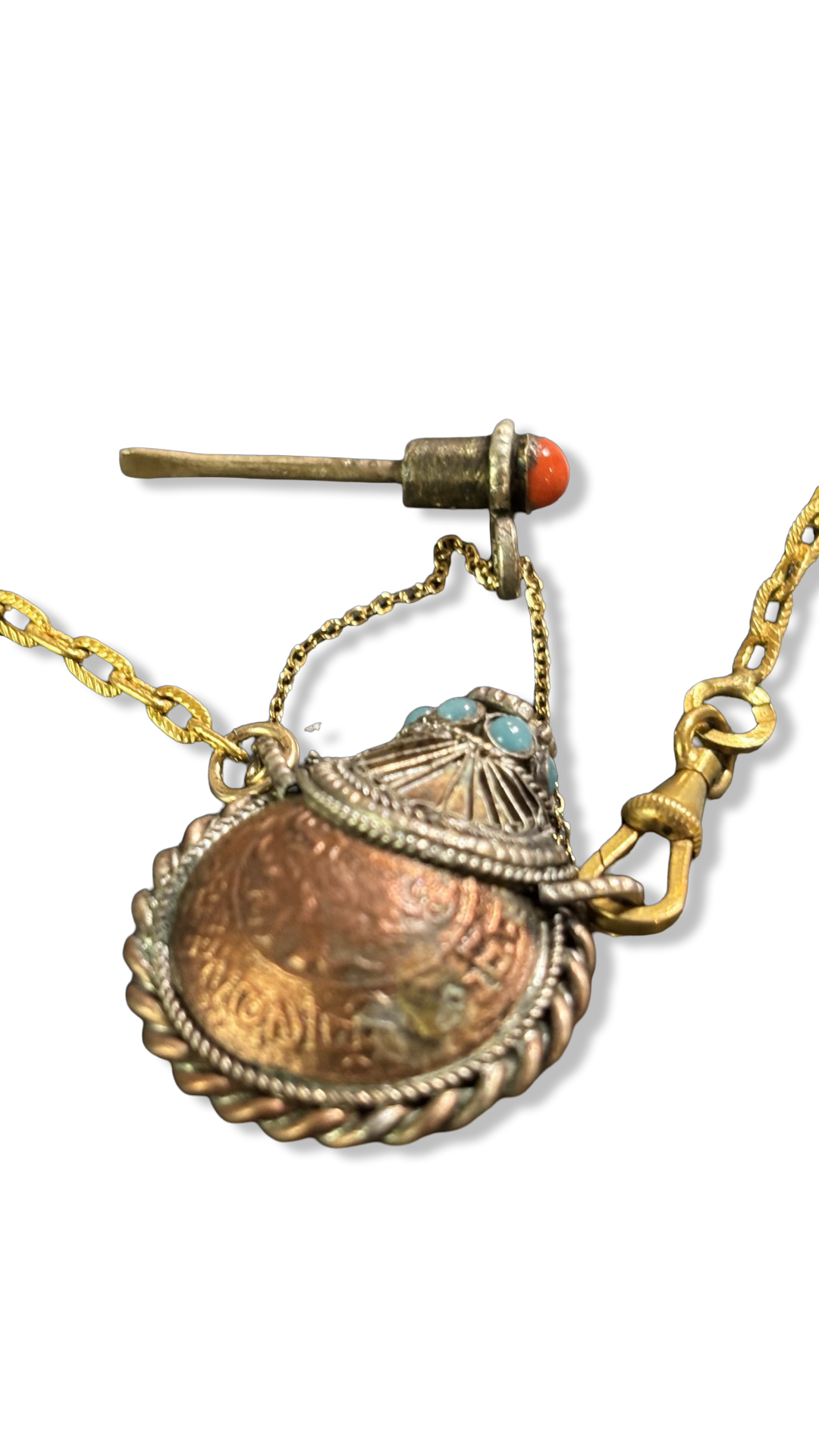 Sautoir et fiole népalaise