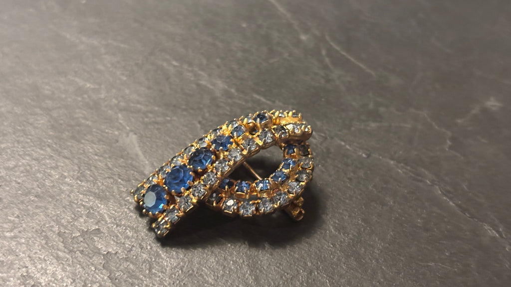Broche en strass Vintage années 40