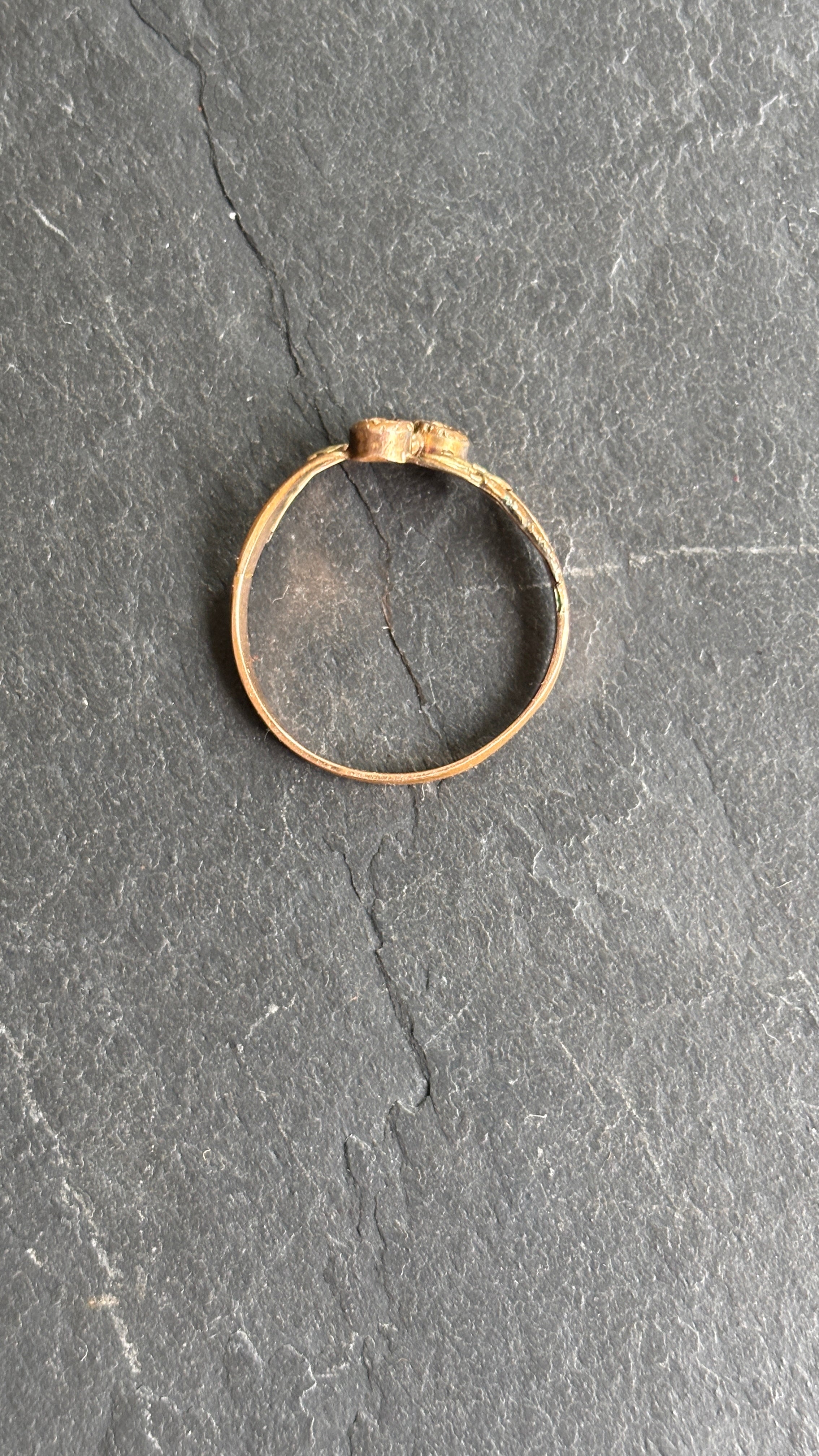 Fine bague Art Nouveau plaquée or