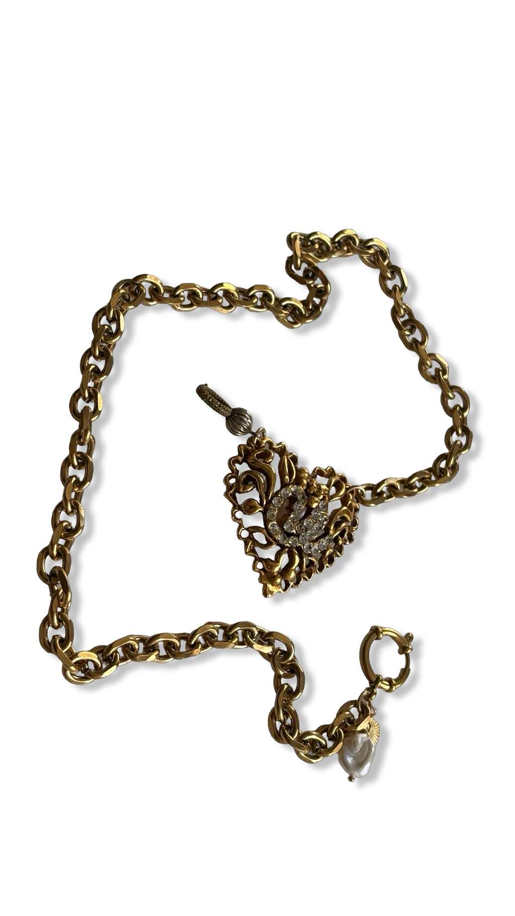 Chaîne vintage et Coeur Christian Lacroix