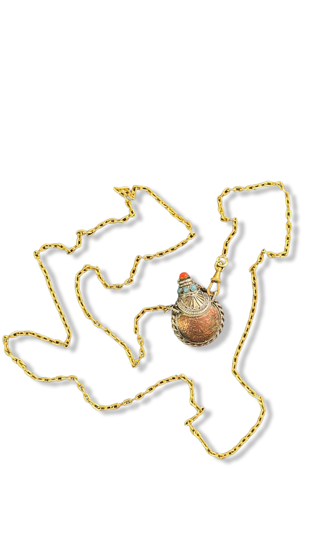 Sautoir et fiole népalaise