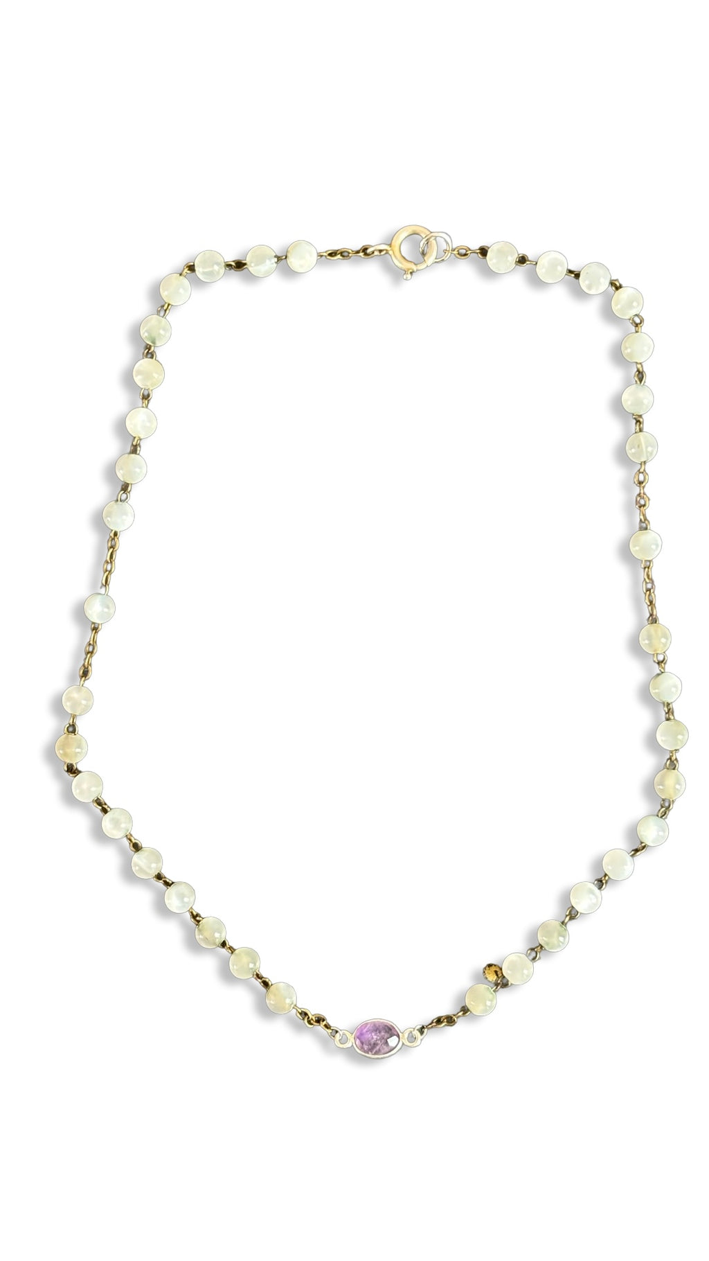 Collier chapelet et améthyste