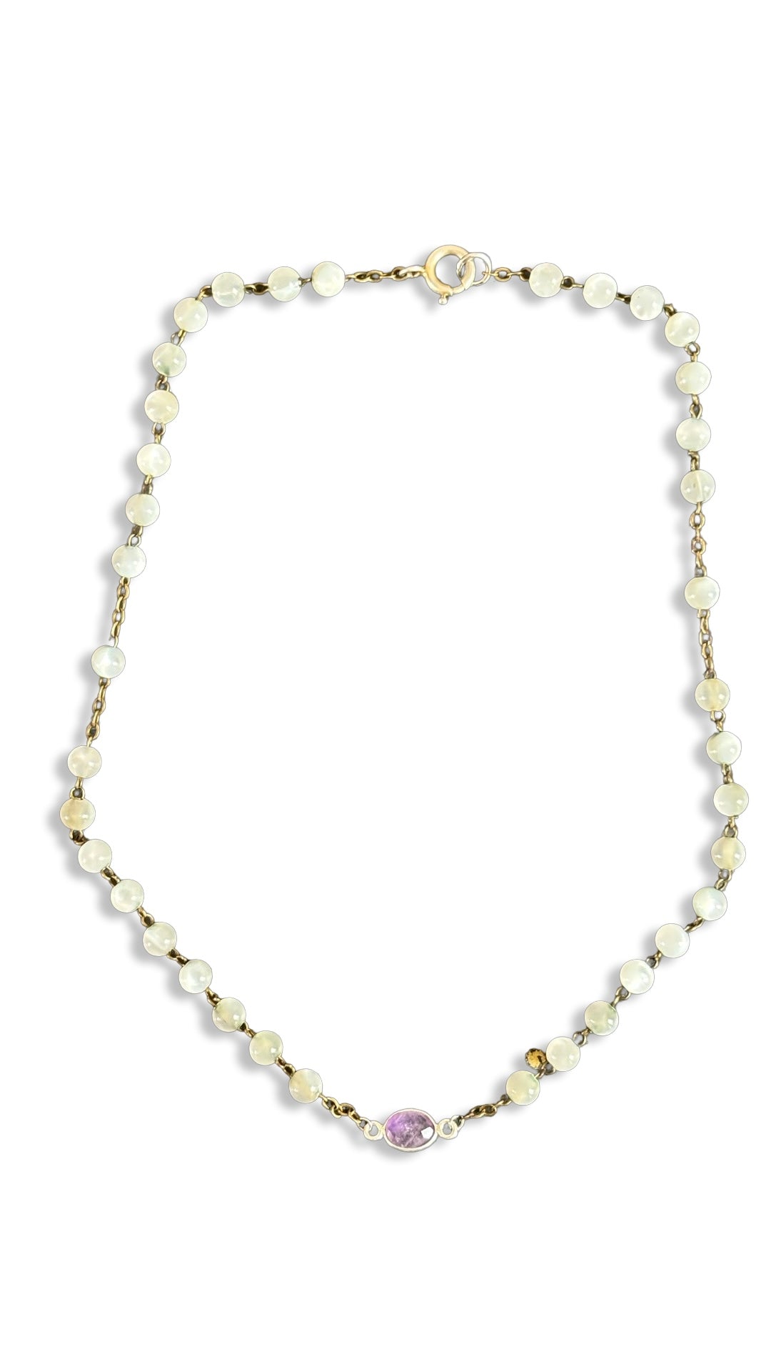 Collier chapelet et améthyste