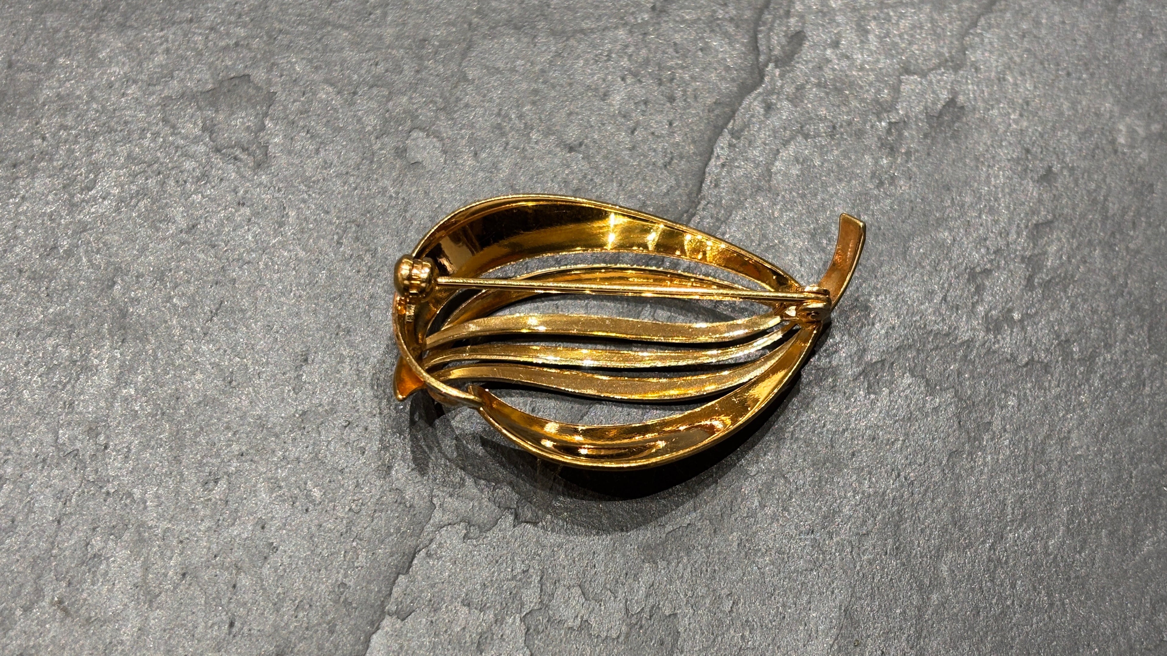 Broche ancienne plaqué or