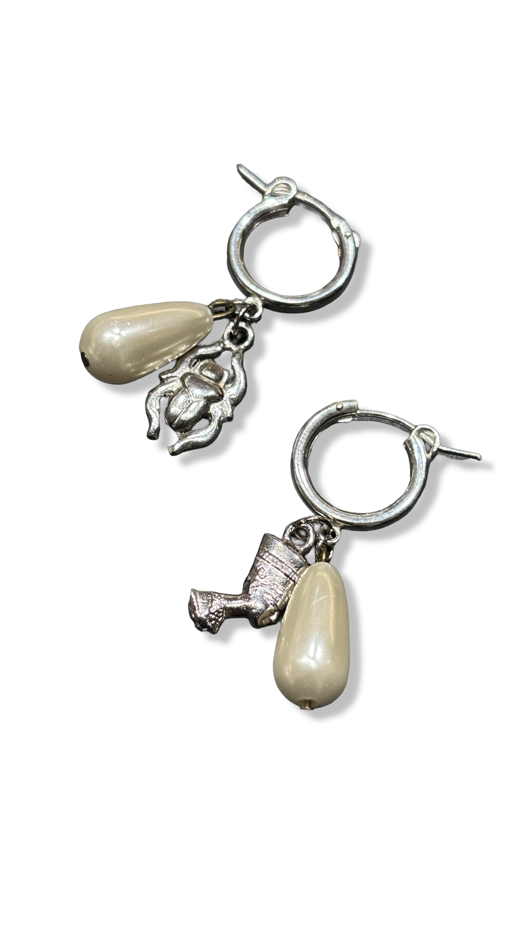 Mini créoles, symboles égyptiens et perles fantaisies