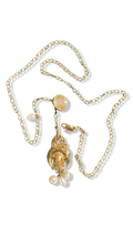 Collier lasso, perles et motif fin 19e siècle