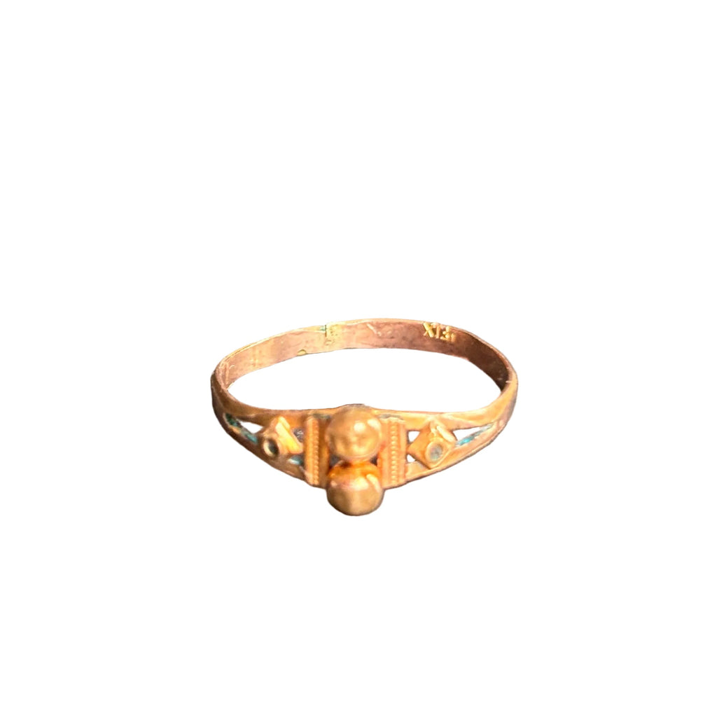 Fine bague Art Deco plaquée or