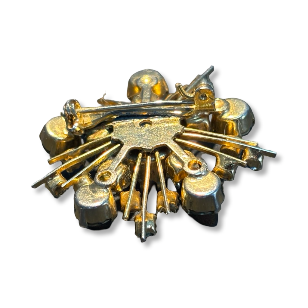 Broche en strass années 60