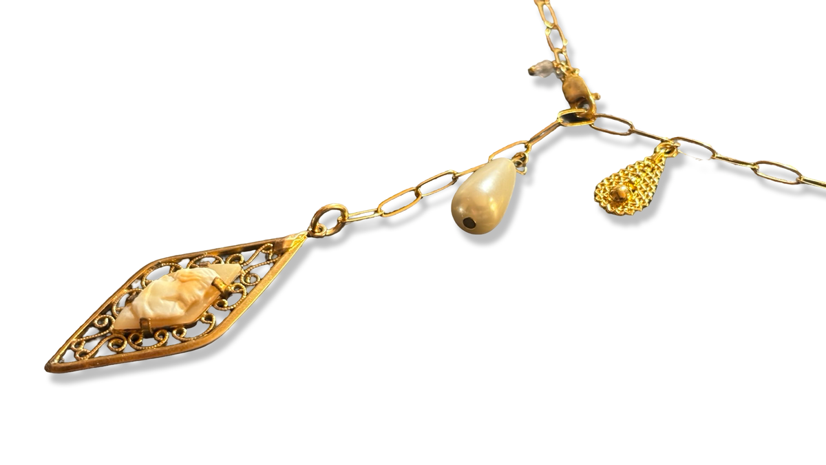 Collier lasso et Camée Art Deco