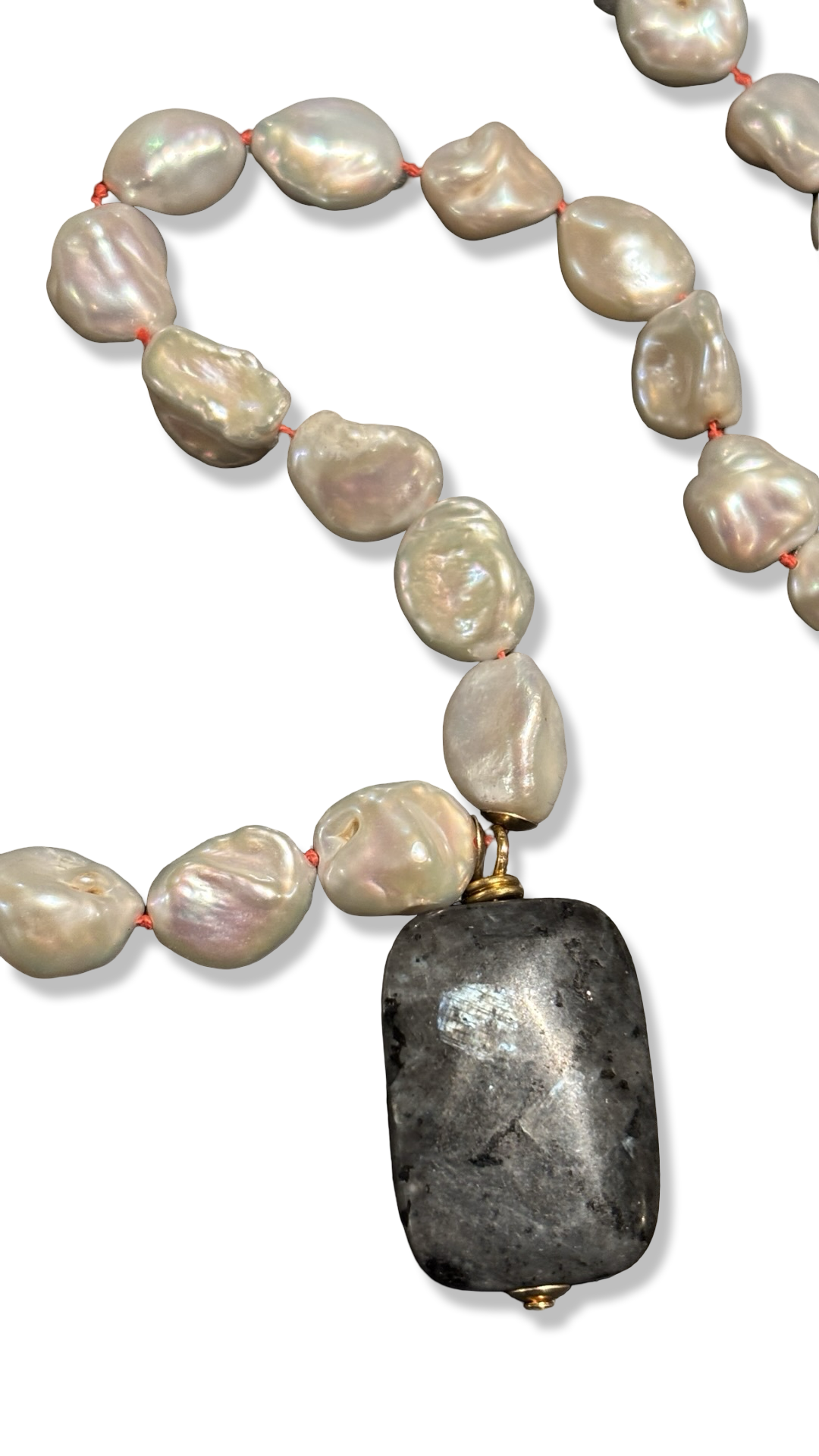 Collier de perles baroques et labradorite