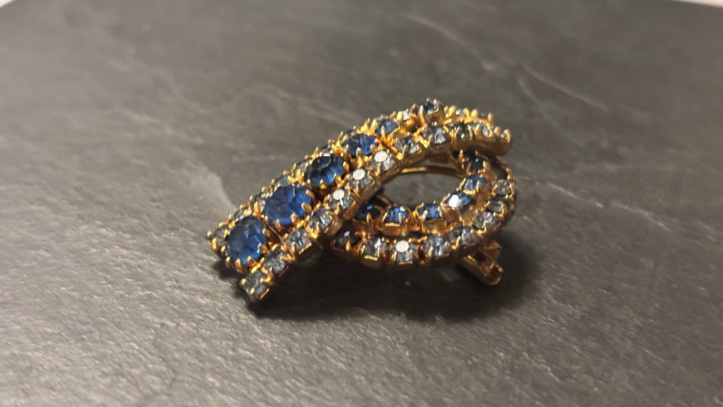 Broche en strass Vintage années 40