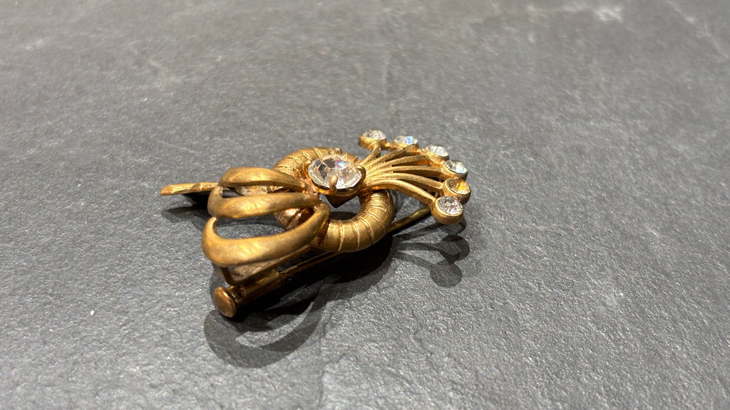 Broche à strass années 40