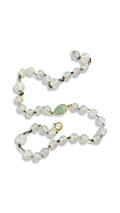 Collier chapelet blanc et amazonite
