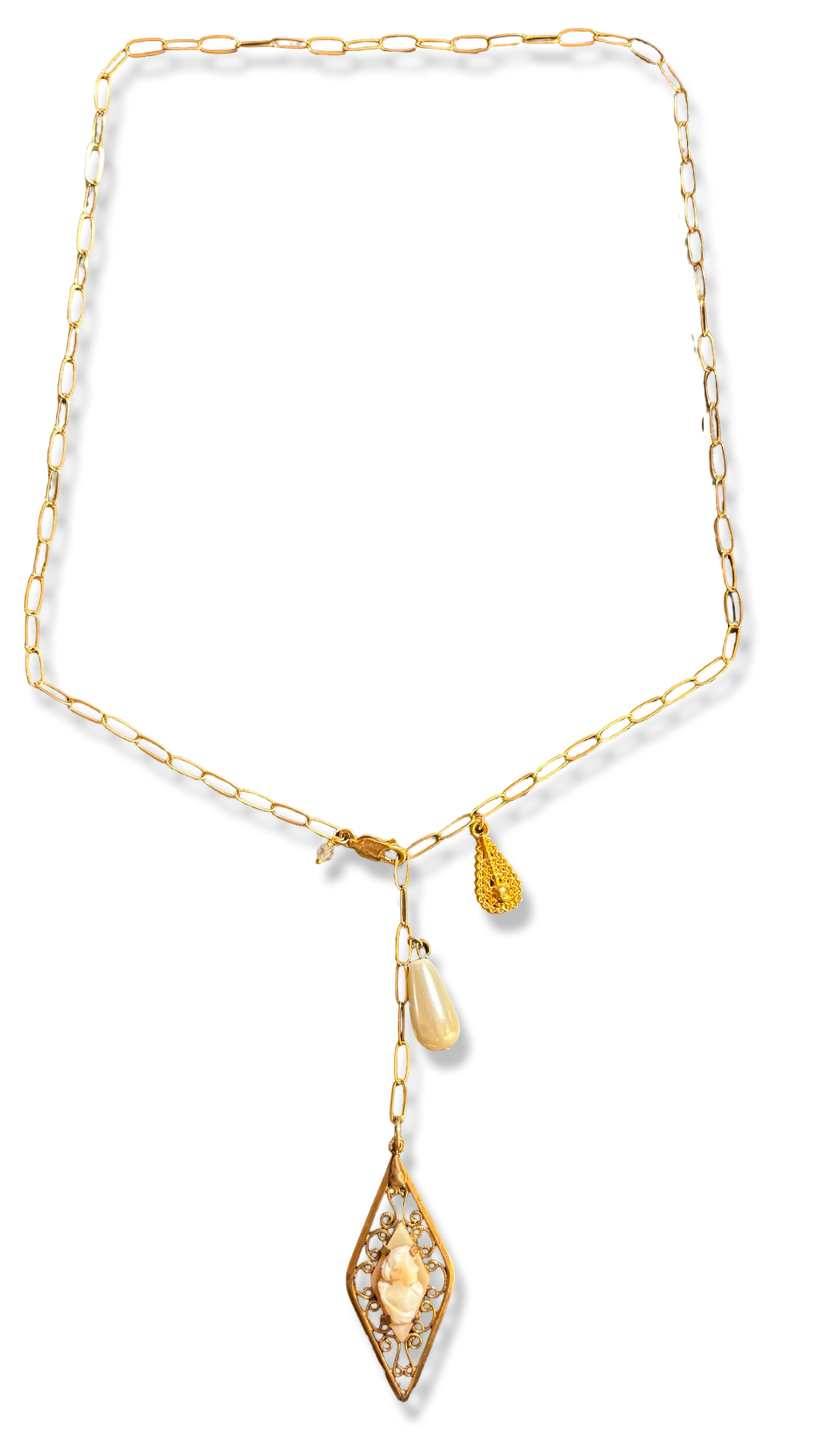 Collier lasso et Camée Art Deco