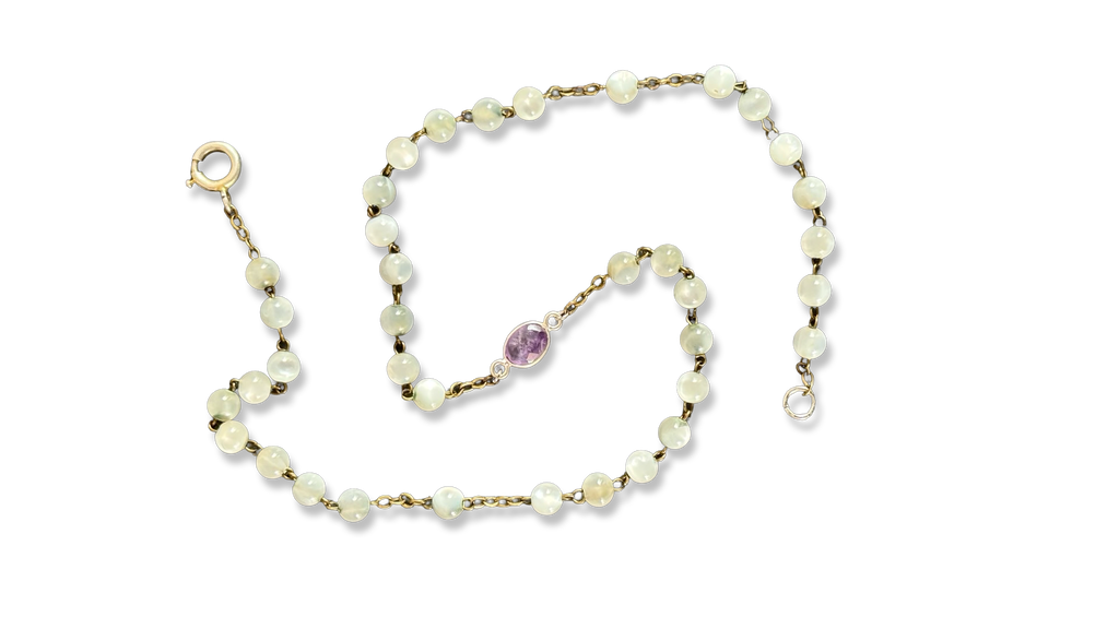 Collier chapelet et améthyste