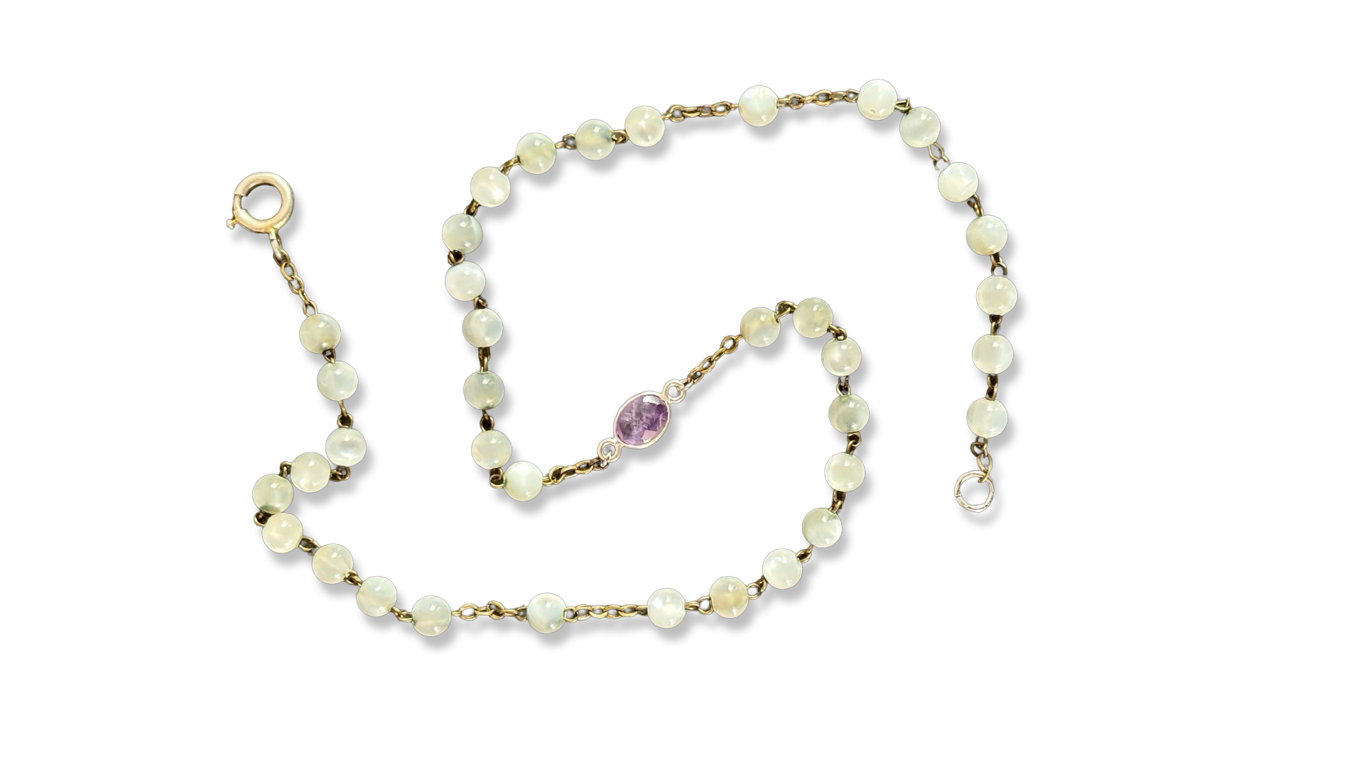 Collier chapelet et améthyste