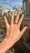 Fine bague Art Deco plaquée or