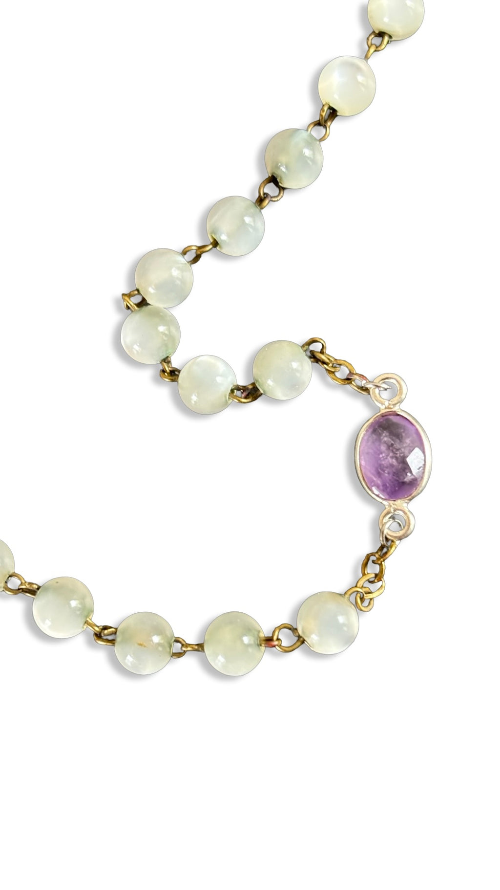 Collier chapelet et améthyste