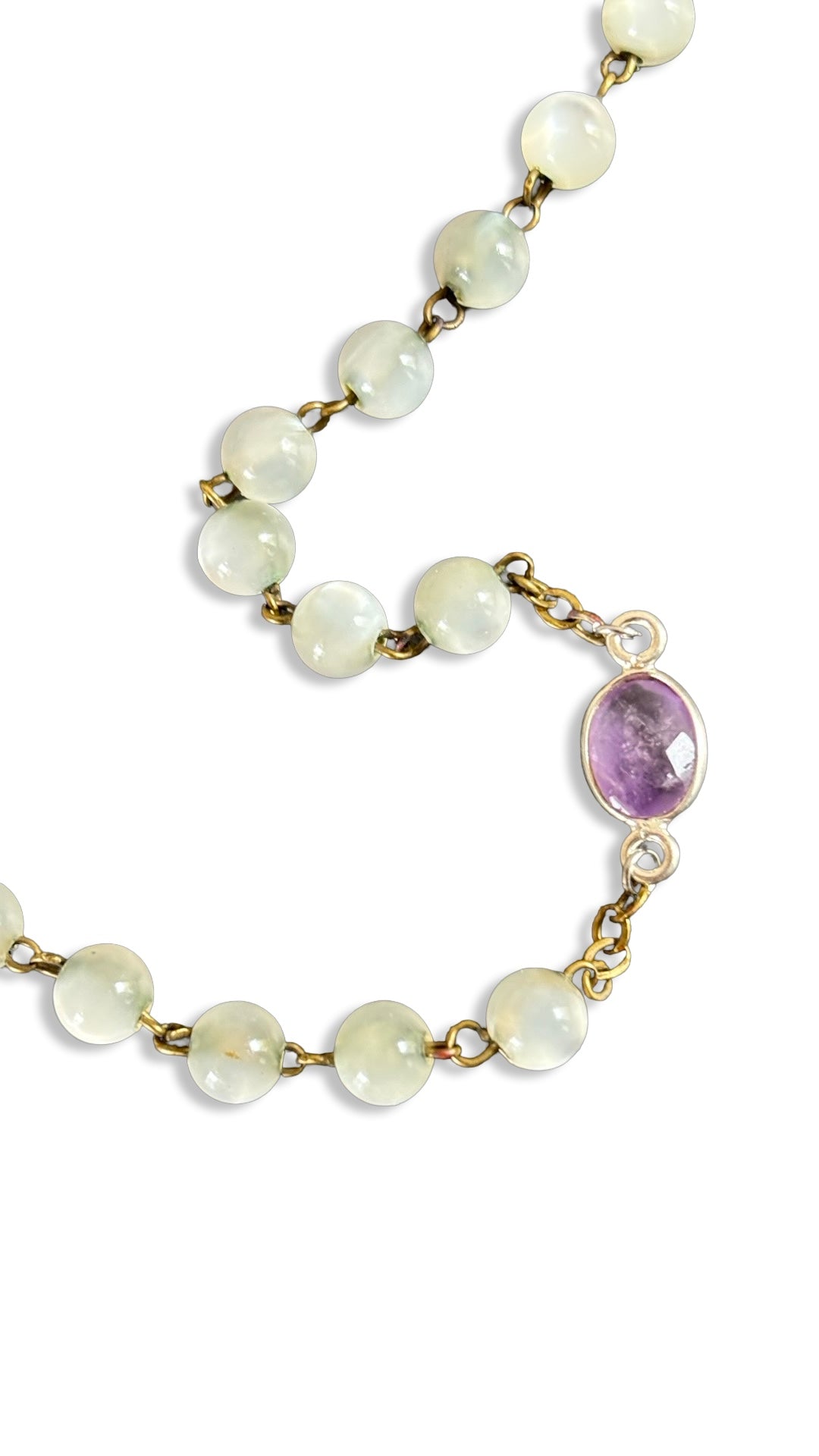 Collier chapelet et améthyste