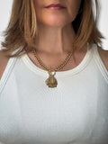 Collier chaîne diamantée , médaille des Chemins de Fer et Médaille Miraculeuse