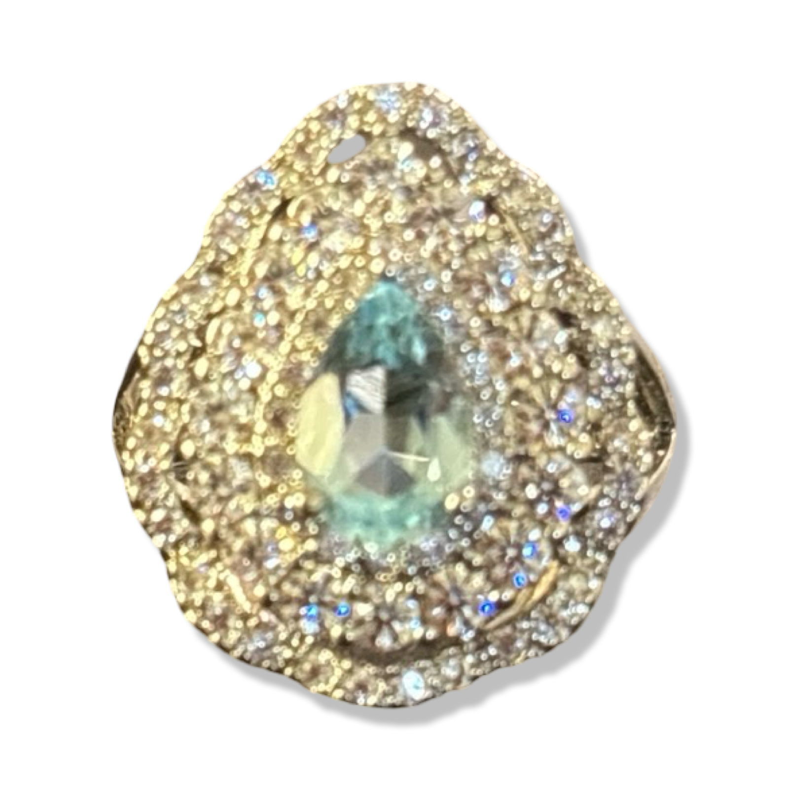 Bague en argent et aigue marine