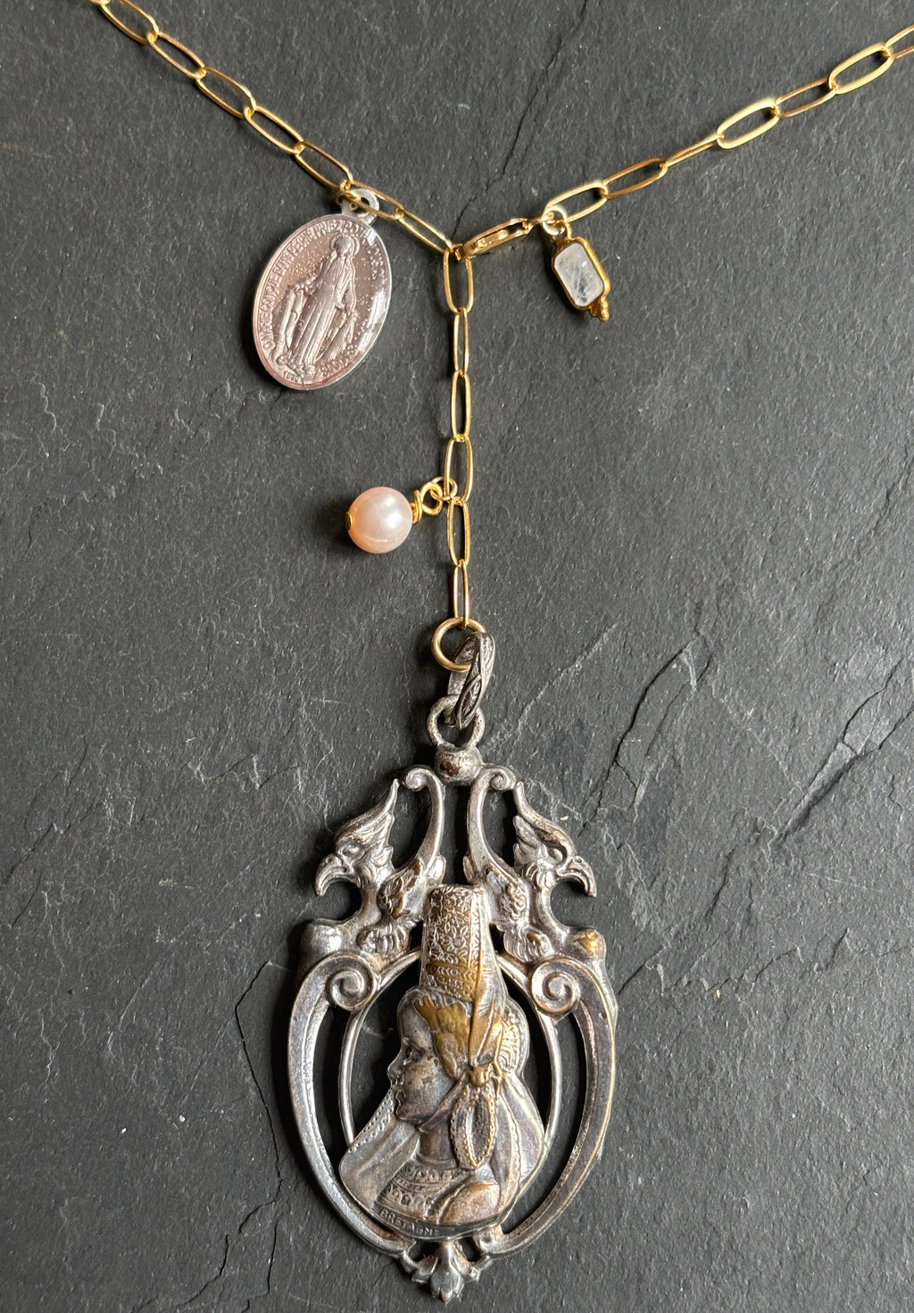 Collier lasso, médaillon bigouden - blissparis