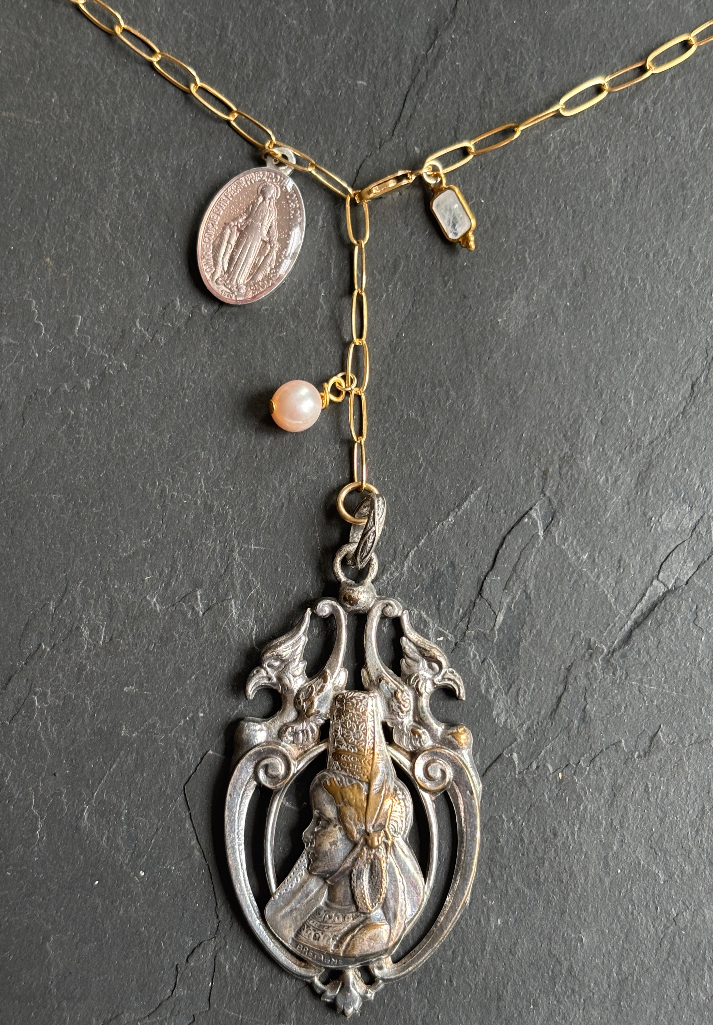 Collier lasso, médaillon bigouden - blissparis