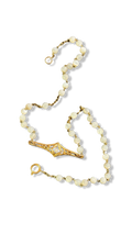 Collier chapelet et motif floral