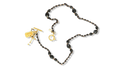Collier en perles de Jai, croix et Sainte Marie.