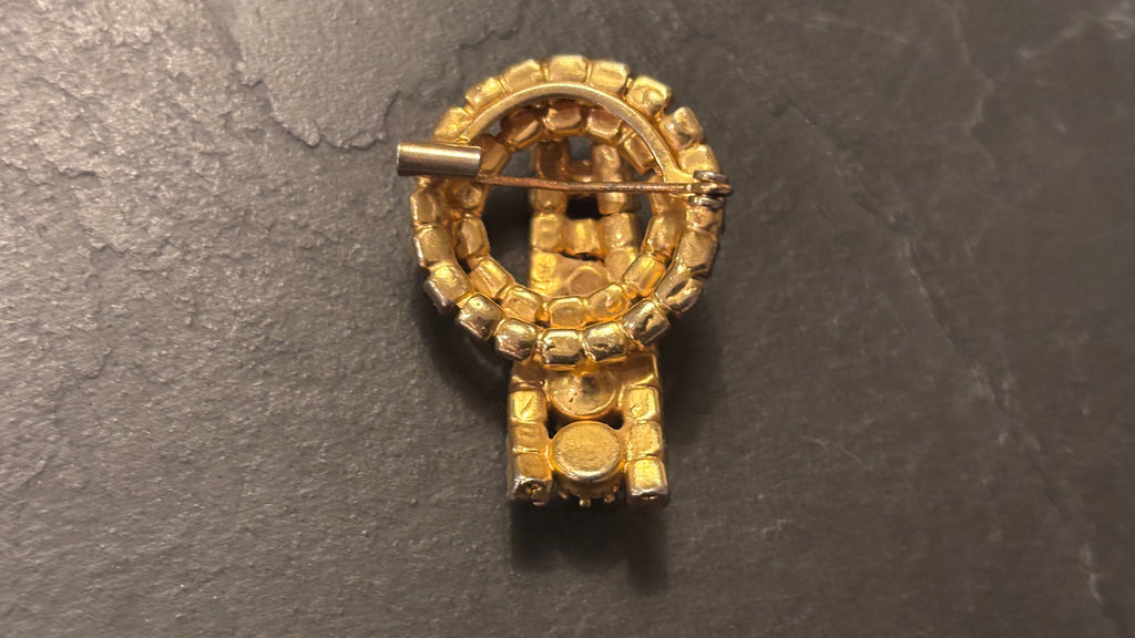 Broche en strass Vintage années 40