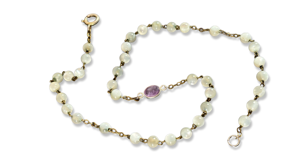 Collier chapelet et améthyste