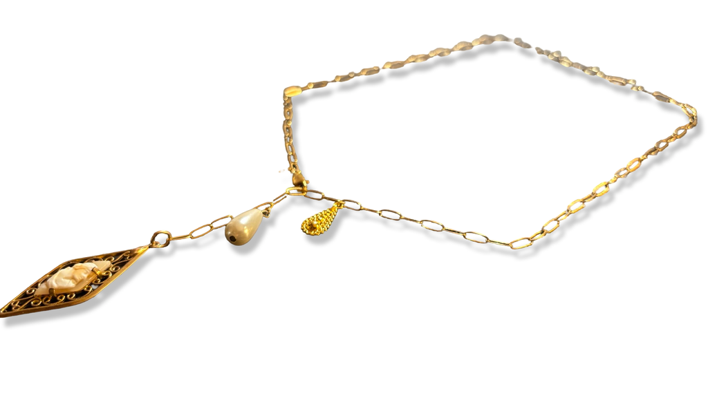 Collier lasso et Camée Art Deco