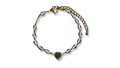 Bracelet chapelet bleu et malachite