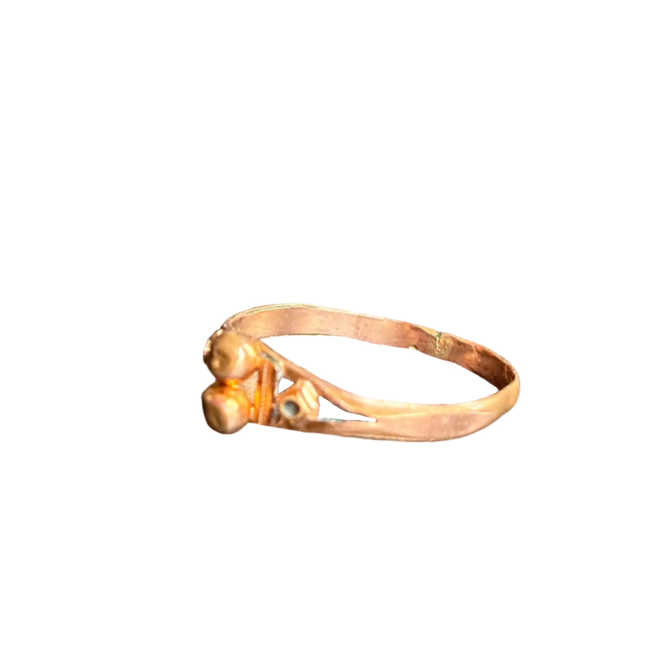 Fine bague Art Deco plaquée or