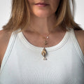Collier lasso, perles et motif fin 19e siècle