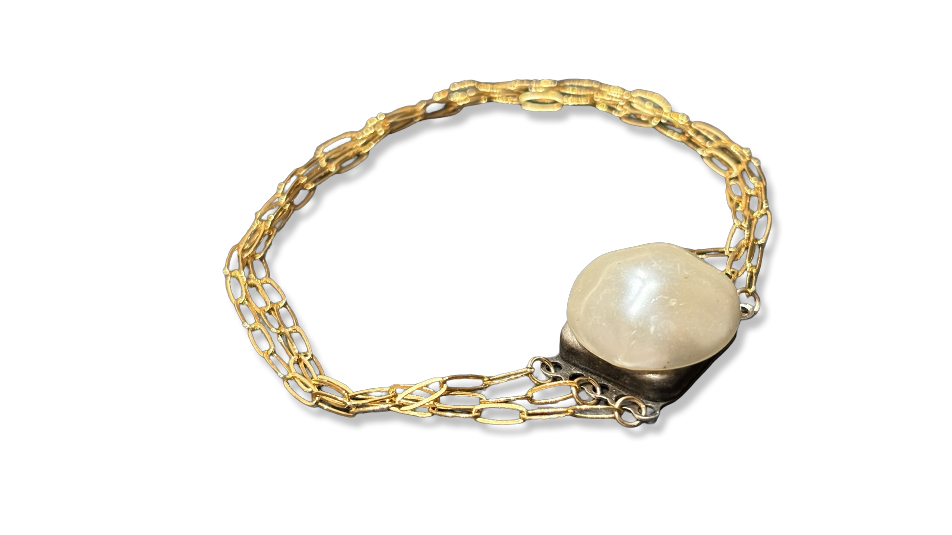 Bracelet 3 rangs et fermoir ancien
