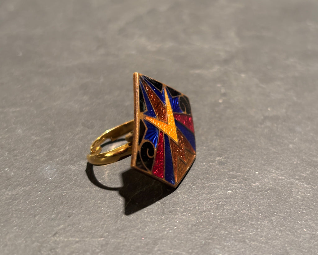 Bague en émaux Arts Deco - blissparis