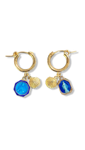 Mini créoles goldfilled et médailles émaillées