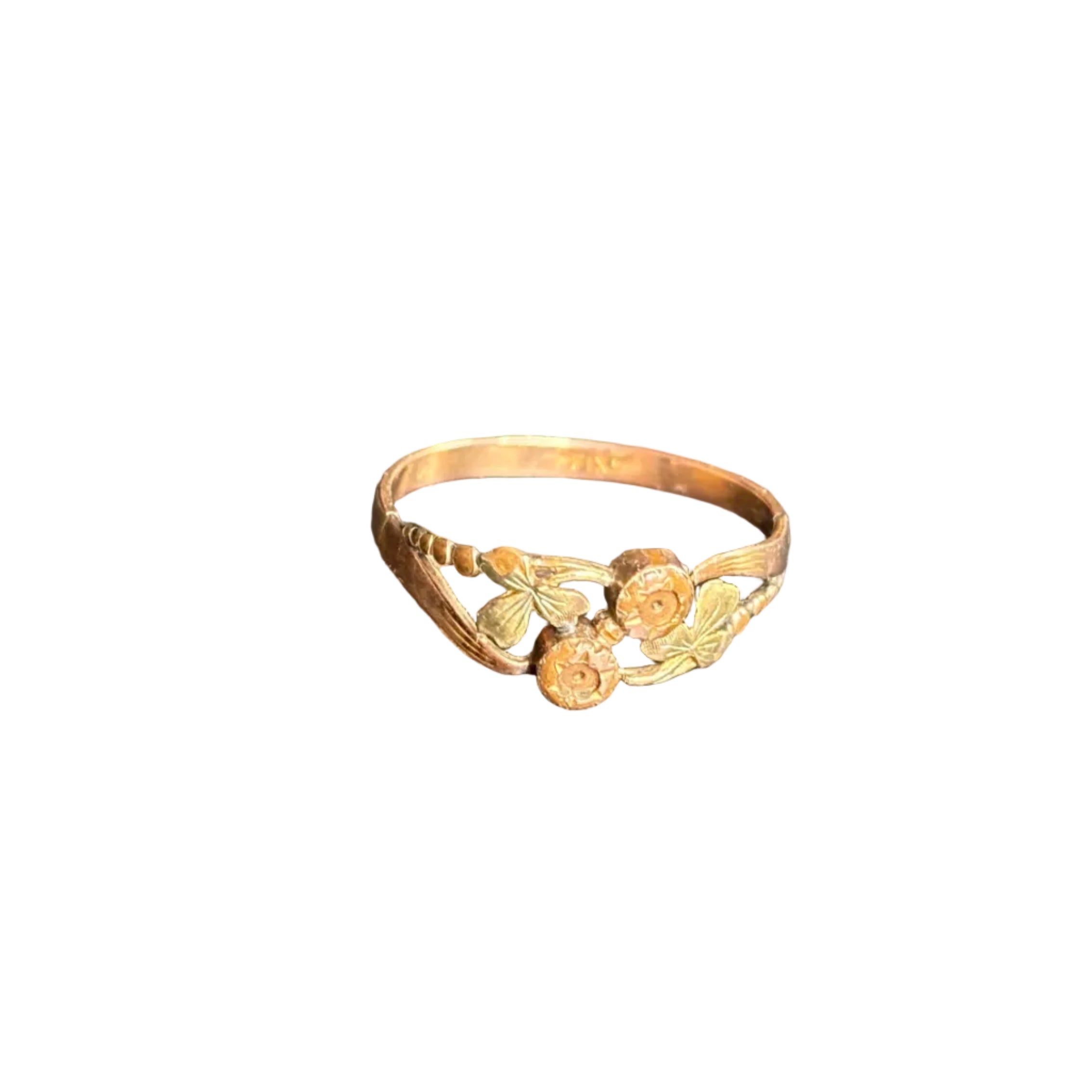 Fine bague Art Nouveau plaquée or