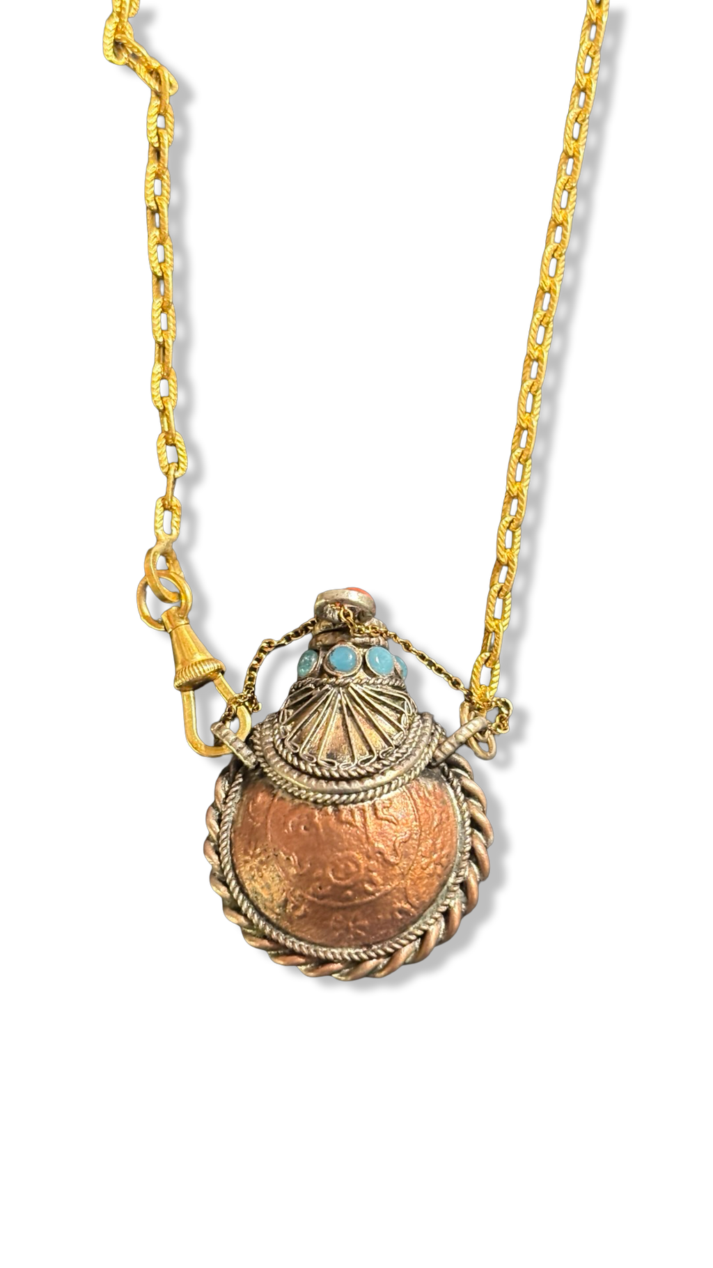 Sautoir et fiole népalaise