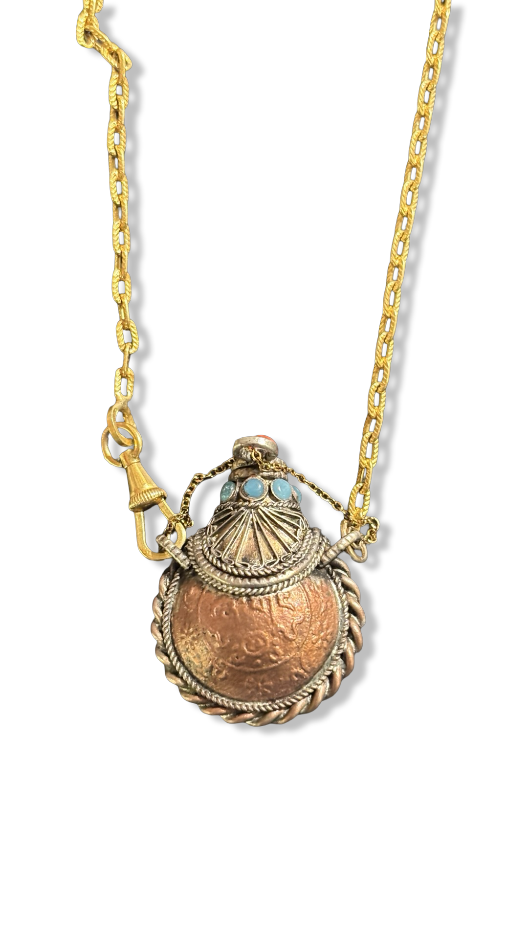 Sautoir et fiole népalaise
