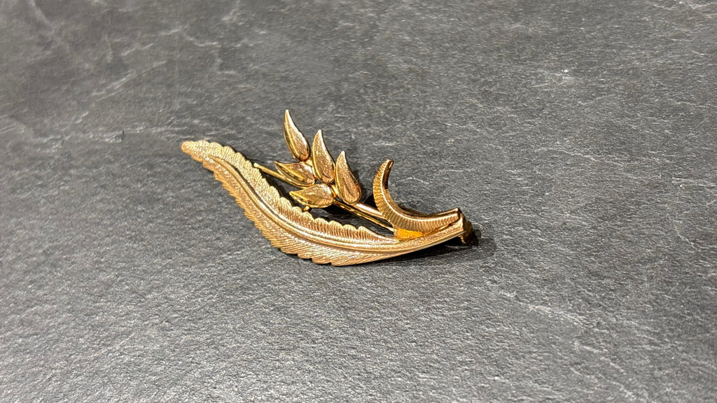 Broche ancienne plaquée or