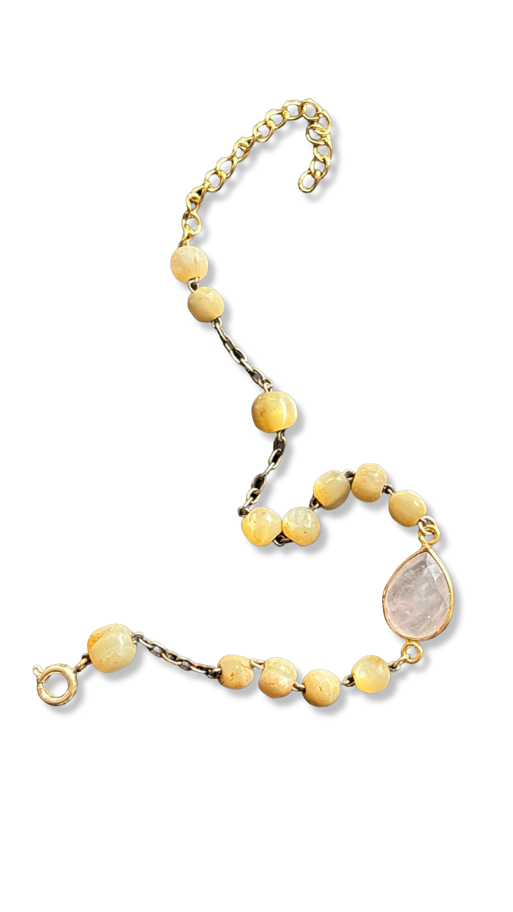 Bracelet chapelet upcyclé en nacre et Pierre de Lune