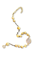 Bracelet chapelet upcyclé en nacre et Pierre de Lune